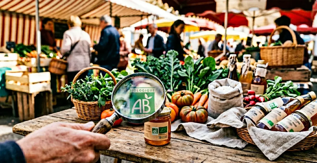 Analyse détaillée de produits alimentaires avec différents labels bio sur un marché français