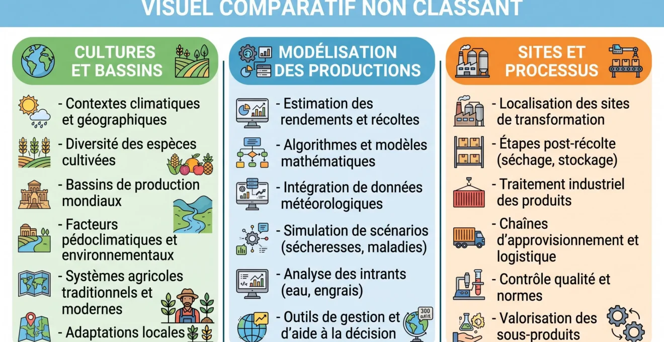 Comparaison des périmètres d'analyse climatique d'une filière